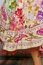 Load image into Gallery viewer, POL Mixed Print and Tassel Detail Midi Dress in Cream Multi
