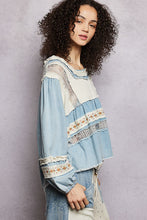 Load image into Gallery viewer, POL Square Neck Top in Denim Multi