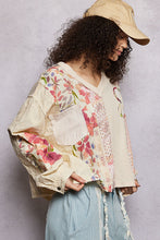 Load image into Gallery viewer, POL Floral Printed Patchwork Top in Almond ON ORDER