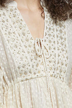 Load image into Gallery viewer, POL Fringe and Tassel Embroidered Mini Flare Dress in Natural ON ORDER