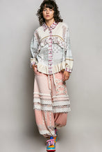 Load image into Gallery viewer, POL Mixed Prints and Ruffle Detailed Top in Cream/Red Multi