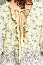 Load image into Gallery viewer, POL Floral Print Gauze Top in Yellow Floral