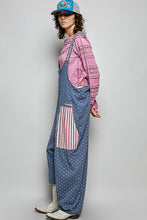 Load image into Gallery viewer, POL OVERSIZED Jogger Overalls in Indigo Multi