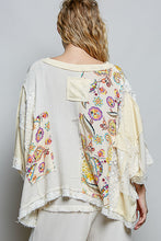 Load image into Gallery viewer, POL Boxy OVERSIZED Contrasting Top in Off White