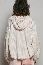 Load image into Gallery viewer, POL Floral Patchwork Balloon Sleeve Top in Natural/Pink