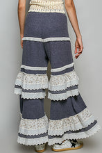 Load image into Gallery viewer, POL Thermal Knit Ruffle Tiered Pants in Charcoal