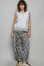 Load image into Gallery viewer, POL Botanical Lace Embroidered Sleeveless Blouse in Off White