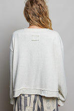 Load image into Gallery viewer, POL French Terry Open Front Patched Detailed Top in Oatmeal