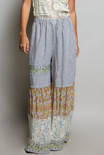 Load image into Gallery viewer, POL Denim and Mixed Panel Wide Leg Pants in Stripe Multi