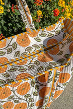 Load image into Gallery viewer, POL Quilted Jumbo Woven Tote in Honey Floral