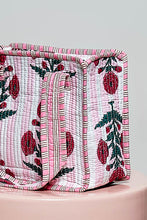 Load image into Gallery viewer, POL Mini Quilted Cotton Tote Bag in Ivory Multi