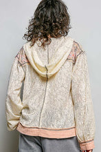 Load image into Gallery viewer, POL Textured Open Knit Hooded Top in Cream Multi