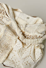 Load image into Gallery viewer, POL Boho Patchwork and Tassel Detailed Hobo Bag in Natural/Multi