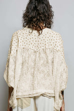 Load image into Gallery viewer, POL OVERSIZED Textured Floral Print and Lace Poncho Top in Pink Multi