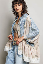 Load image into Gallery viewer, POL Vintage Embroidered Denim Shirt in Denim