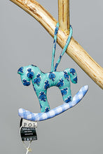 Load image into Gallery viewer, POL Patchwork Horse Quilted Bag Charm in Aqua