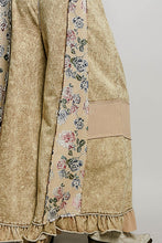Load image into Gallery viewer, POL French Terry Patchwork Pants with Ruffle Hem in Dusty Choco