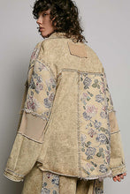 Load image into Gallery viewer, POL French Terry Patchwork Jacket in Dusty Choco