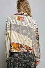 Load image into Gallery viewer, POL CROPPED Mixed Print and Crochet Top in Natural Pink Multi