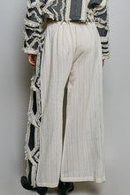 Load image into Gallery viewer, POL Frayed Trim Wide-Leg Woven Pants in Natural Multi