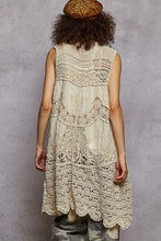 Load image into Gallery viewer, POL Solid Color Crochet and Stitched Cardigan in Natural