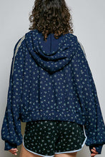 Load image into Gallery viewer, POL Floral Thermal Knit Jacket in Navy Floral