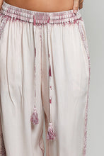 Load image into Gallery viewer, POL Embroidered Tassel Drawstring Wide Leg Pants in Rose Pink