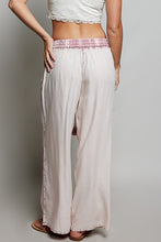 Load image into Gallery viewer, POL Embroidered Tassel Drawstring Wide Leg Pants in Rose Pink