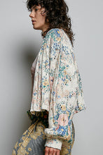 Load image into Gallery viewer, POL Floral Chenille Balloon Sleeve Cardigan in Cream