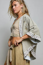 Load image into Gallery viewer, POL Vintage Floral Thermal Cardigan in Sand