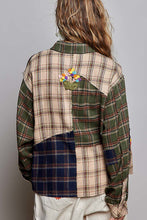 Load image into Gallery viewer, POL Mixed Plaid Button Down Top in Green Multi