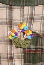 Load image into Gallery viewer, POL Mixed Plaid Button Down Top in Green Multi