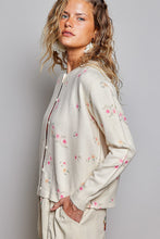 Load image into Gallery viewer, POL Floral Print Button Front Knit Cardigan in Cream