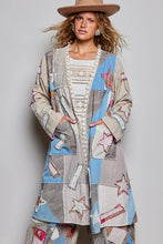Load image into Gallery viewer, POL Mixed Patchwork Lace Trim Maxi Cardigan in Sand Multi