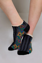 Load image into Gallery viewer, POL Floral Embroidered Lace Trim Crew Socks