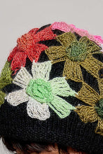 Load image into Gallery viewer, POL Mixed Color Yarn Flower Bucket Hat in Black