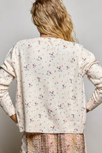Load image into Gallery viewer, POL Floral Print Button Front Knit Cardigan in Cream
