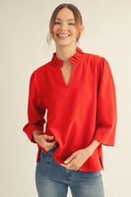 Load image into Gallery viewer, Jodifl Crinkle Texture Top in Red