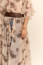 Load image into Gallery viewer, Davi & Dani Printed Chiffon Kimono in Beige