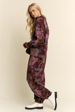 Load image into Gallery viewer, Davi & Dani Floral Print Top and Pants Set in Burgundy