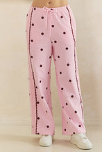 Load image into Gallery viewer, Veveret Charming Polka Dot Lounge Set in Pink/Burgundy