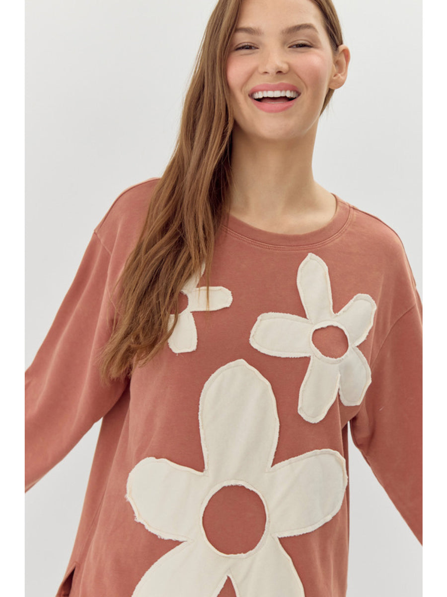 flower＊トップス Mesh Flower Top