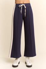 Load image into Gallery viewer, Davi & Dani Side Stripe Wide Leg Pants in Navy Mint