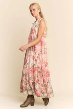 Load image into Gallery viewer, Davi & Dani Floral Maxi Dress with Lace Trim in Floral Multi