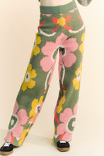 Load image into Gallery viewer, Davi & Dani Floral Print Pants in Sage Pink