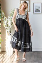Load image into Gallery viewer, Oli & Hali Midi Dress with Frilled Details in Black