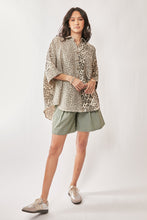 Load image into Gallery viewer, Davi & Dani Oversized Button Down Top in Taupe Leopard