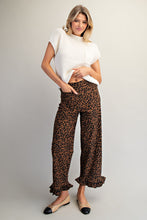 Load image into Gallery viewer, Eesome Leopard Print Ruffle Trim Pants
