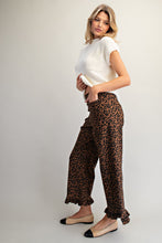Load image into Gallery viewer, Eesome Leopard Print Ruffle Trim Pants