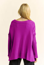 Load image into Gallery viewer, Davi & Dani OVERSIZED Solid Color Knit Sweater in Orchid